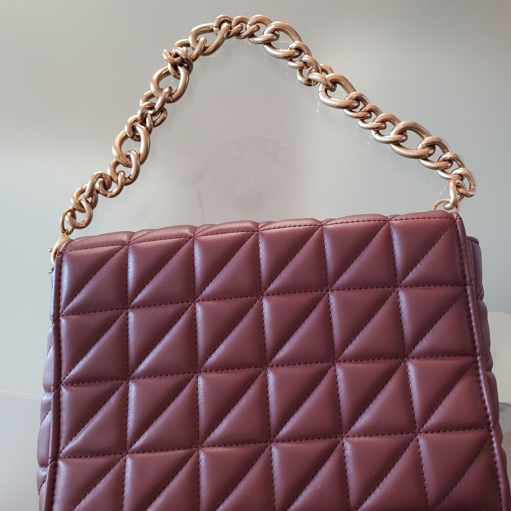 Zara Brown Chain Link Purse